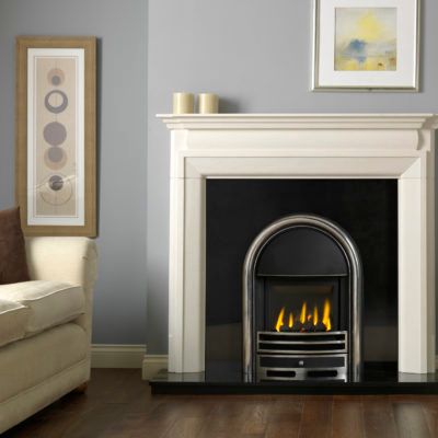 Luca Agean Limestone Fireplace